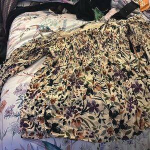 Torrid size 4 floral off shoulder blouse.